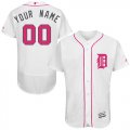 Detroit Tigers White Mothers Day Mens Customized Flexbase Jersey