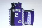 Kings #2 Mitch Richmond Black & Purple Hardwood Classics Jersey(With Shorts)