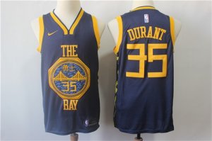 Warriors #35 Kevin Durant Navy 2018-19 City Edition Nike Swingman Jersey
