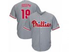 Youth Majestic Philadelphia Phillies #19 Tommy Joseph Replica Grey Road Cool Base MLB Jersey