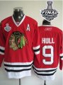 nhl jerseys chicago blackhawks #9 hull red[2013 stanley cup][patch A]