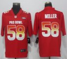Nike AFC Broncos #58 Von Miller Red 2019 Pro Bowl Limited Jersey