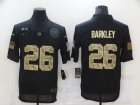 Nike Giants #26 Saquon Barkley Black Camo 2020 Salute To Service Limited Jersey