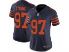 Women Nike Chicago Bears #97 Willie Young Vapor Untouchable Limited Navy Blue 1940s Throwback Alternate NFL Jersey
