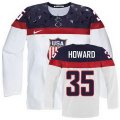 2014 Olympic Team USA #35 Jimmy Howard White Stitched NHL