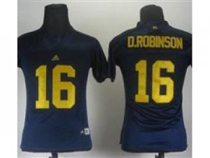 Women Adidas Michigan Wolverines Denard Robinson #16 Navy Blue College Football Jerseys
