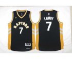 nba jersey toronto raptors #7 lowry black-yellow[2016 new]