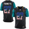Mens Nike Jacksonville Jaguars #27 Leonard Fournette Elite Black Alternate USA Flag Fashion NFL Jersey