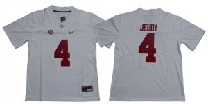 Alabama Crimson Tide #4 Jerry Jeudy White Nike College Football Jersey