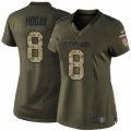 Womens Nike Cleveland Browns #8 Kevin Hogan Limited Green Salute to Service NFL Jersey