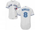 Mens Majestic Toronto Blue Jays #8 Kendrys Morales White Flexbase Authentic Collection MLB Jersey