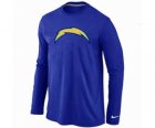 Nike San Diego Charger Logo Long Sleeve T-Shirt BLUE