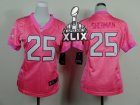 2015 Super Bowl XLIX Nike women Seattle Seahawks #25 Richard Sherman pink jerseys