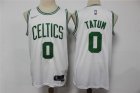 Celtics #0 Jayson Tatum White Nike Diamond 75th Anniversary City Edition Swingman Jersey