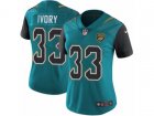 Women Nike Jacksonville Jaguars #33 Chris Ivory Vapor Untouchable Limited Teal Green Team Color NFL Jersey