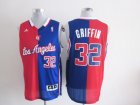 NBA Los Angeles Clippers #32 Blake Griffin Red-Blue Split Jerseys