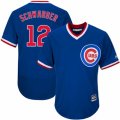 Mens Majestic Chicago Cubs #12 Kyle Schwarber Royal Blue Flexbase Authentic Collection Cooperstown MLB Jersey