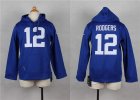 Nike Youth Green Bay Packers #12 Aaron Rodgers blue jerseys(Pullover Hoodie)