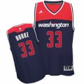 Mens Adidas Washington Wizards #33 Trey Burke Authentic Navy Blue Alternate NBA Jersey