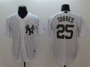 Yankees #25 Gleyber Torres White 2018 Memorial Day Cool Base Jersey
