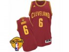 Mens Adidas Cleveland Cavaliers #6 Andrew Bogut Swingman Wine Red Road 2017 The Finals Patch NBA Jersey