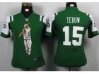 Nike Womens New York Jets #15 Tebow Green Portrait Fashion Game Jerseys