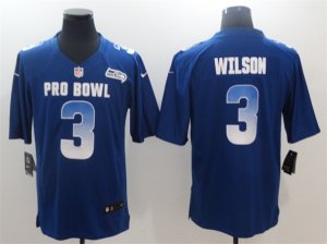 Nike NFC Seahawks #3 Russell Wilson Royal 2019 Pro Bowl Game Jersey