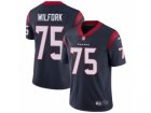 Mens Nike Houston Texans #75 Vince Wilfork Vapor Untouchable Limited Navy Blue Team Color NFL Jersey