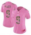 Nike Eagles #9 Nick Foles Pink Camo Fashion Women Limited Jersey