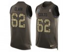 Mens Nike Indianapolis Colts #62 LeRaven Clark Limited Green Salute to Service Tank Top NFL Jersey