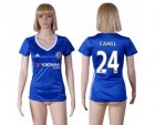 Womens Chelsea #24 Cahill Home Soccer Club Jersey
