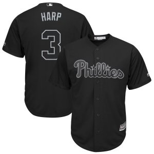 Phillies #3 Bryce Harper Harp Black 2019 Players Weekend Player Jersey