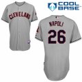 Men's Majestic Cleveland Indians #26 Mike Napoli Replica Grey Road Cool Base MLB Jersey