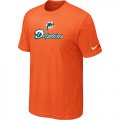 Nike Miami Dolphins Authentic Logo T-Shirt Orange