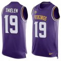 Nike Minnesota Vikings #19 Adam Thielen Purple Team Color Men Stitched NFL Limited Tank Top Jersey