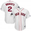 Red Sox #2 Xander Bogaerts White 2018 World Series Cool Base Player Jersey