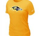 Women Baltimore Ravens Yellow T-Shirts