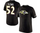 Nike Baltimore Ravens 52 R.LEWIS Name & Number T-Shirt Black