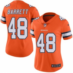 Women\'s Nike Denver Broncos #48 Shaquil Barrett Limited Orange Rush NFL Jersey