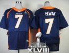 Nike Denver Broncos #7 John Elway Navy Blue Alternate Super Bowl XLVIII NFL Jersey(2014New Elite)