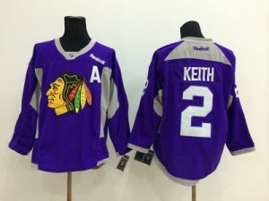 NHL Chicago Blackhawks #2 Duncan Keith purple jerseys