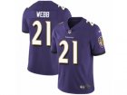 Mens Nike Baltimore Ravens #21 Lardarius Webb Vapor Untouchable Limited Purple Team Color NFL Jersey