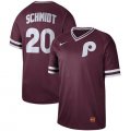 Phillies #20 Mike Schmidt Red Throwback Jersey