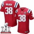 Mens Nike New England Patriots #38 Brandon Bolden Elite Red Alternate Super Bowl LI 51 NFL Jersey