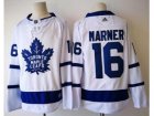 Men Adidas Toronto Maple Leafs #16 Mitchell Marner White Road Authentic Stitched NHL Jersey