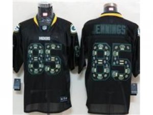 Nike NFL Green Bay Packers #85 Greg Jennings Black Jerseys[Lights Out Elite Jerseys]