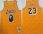Lakers Bape #23 Lebron James Yellow 1996-97 Hardwood Classics