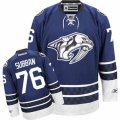 Mens Reebok Nashville Predators #76 P.K Subban Premier Blue Third NHL Jersey