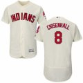 Men's Majestic Cleveland Indians #8 Lonnie Chisenhall Cream Flexbase Authentic Collection MLB Jersey