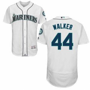 Mens Majestic Seattle Mariners #44 Taijuan Walker White Flexbase Authentic Collection MLB Jersey